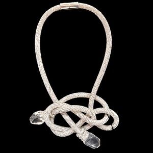 MaxMara Weekend NWT Crystal Resin Snake Necklace